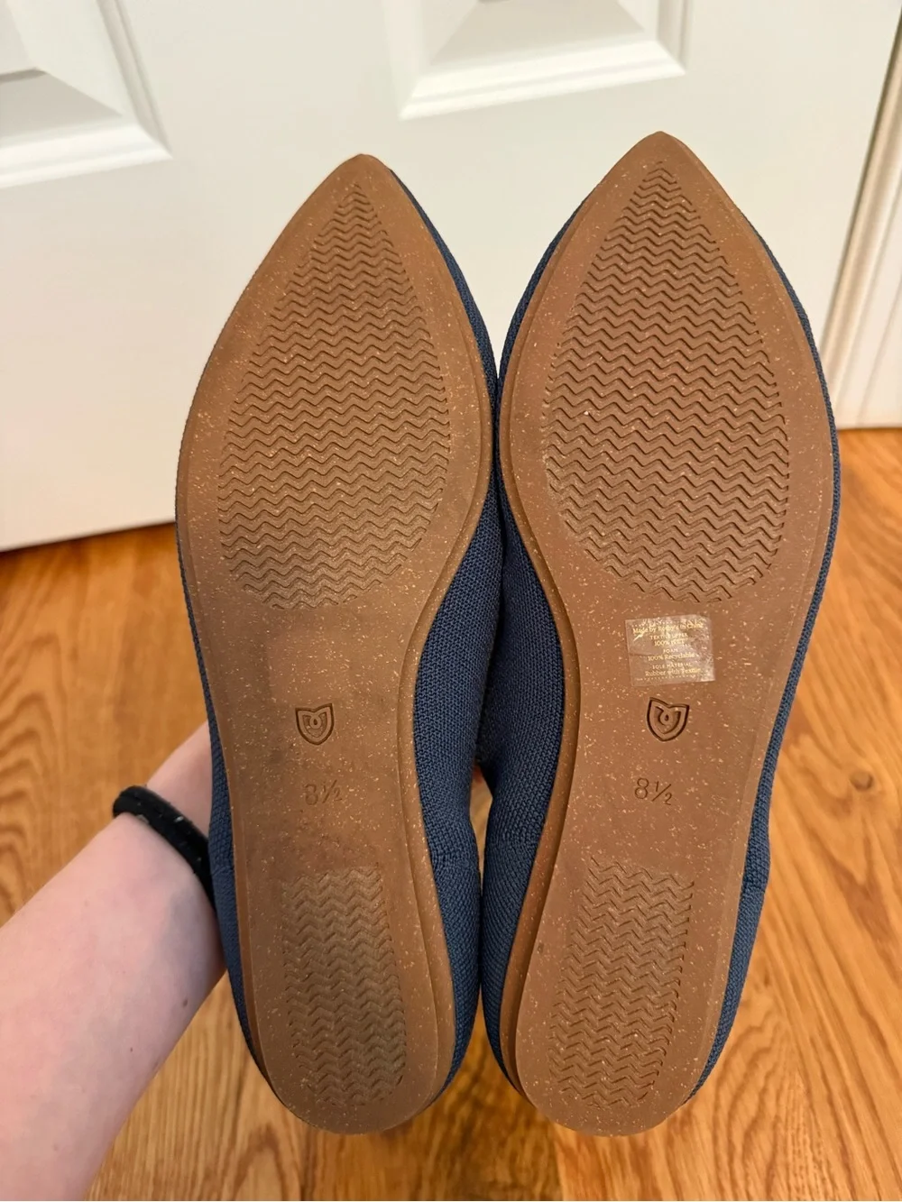 Rothy's The Point Navy Blue Pointed Toe Flats Size 8.5